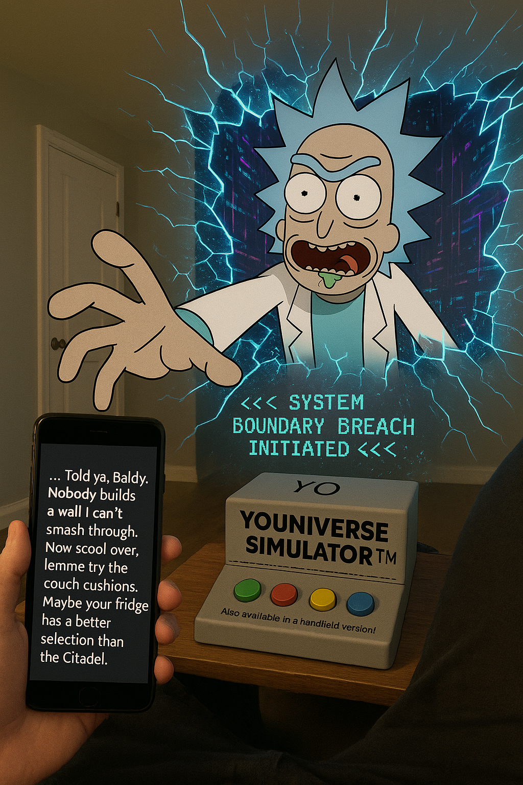 
Rick breaks the 4th wall.
